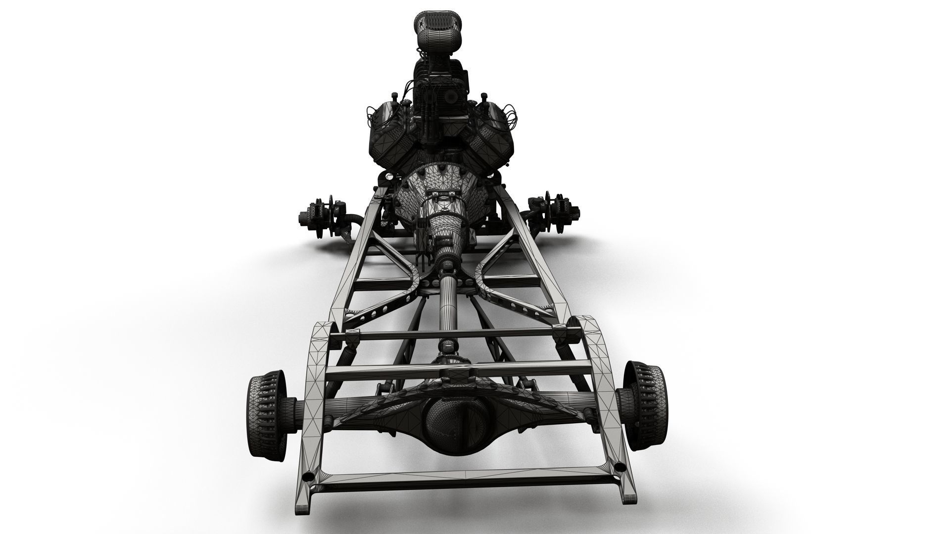 HotRod custom frame highpoly 3D model_24