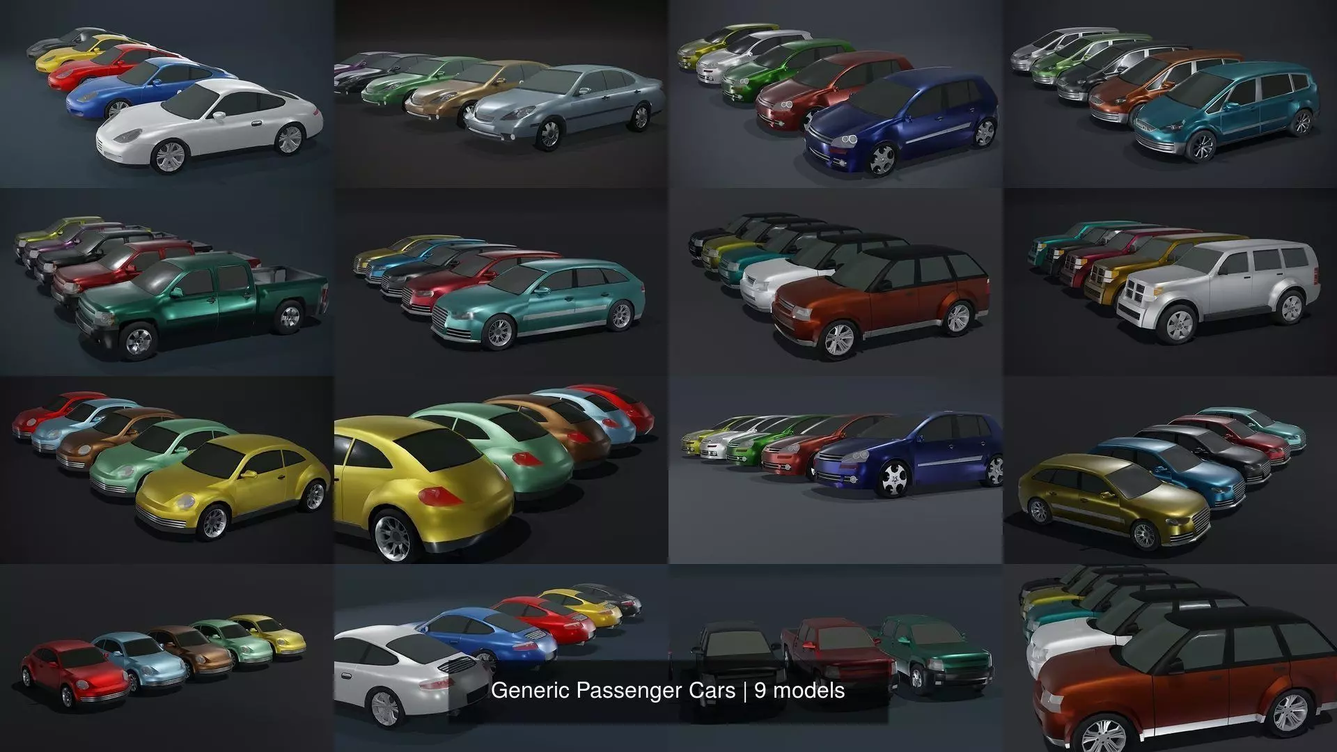 Generic Passenger Cars 3D Model Collection_10