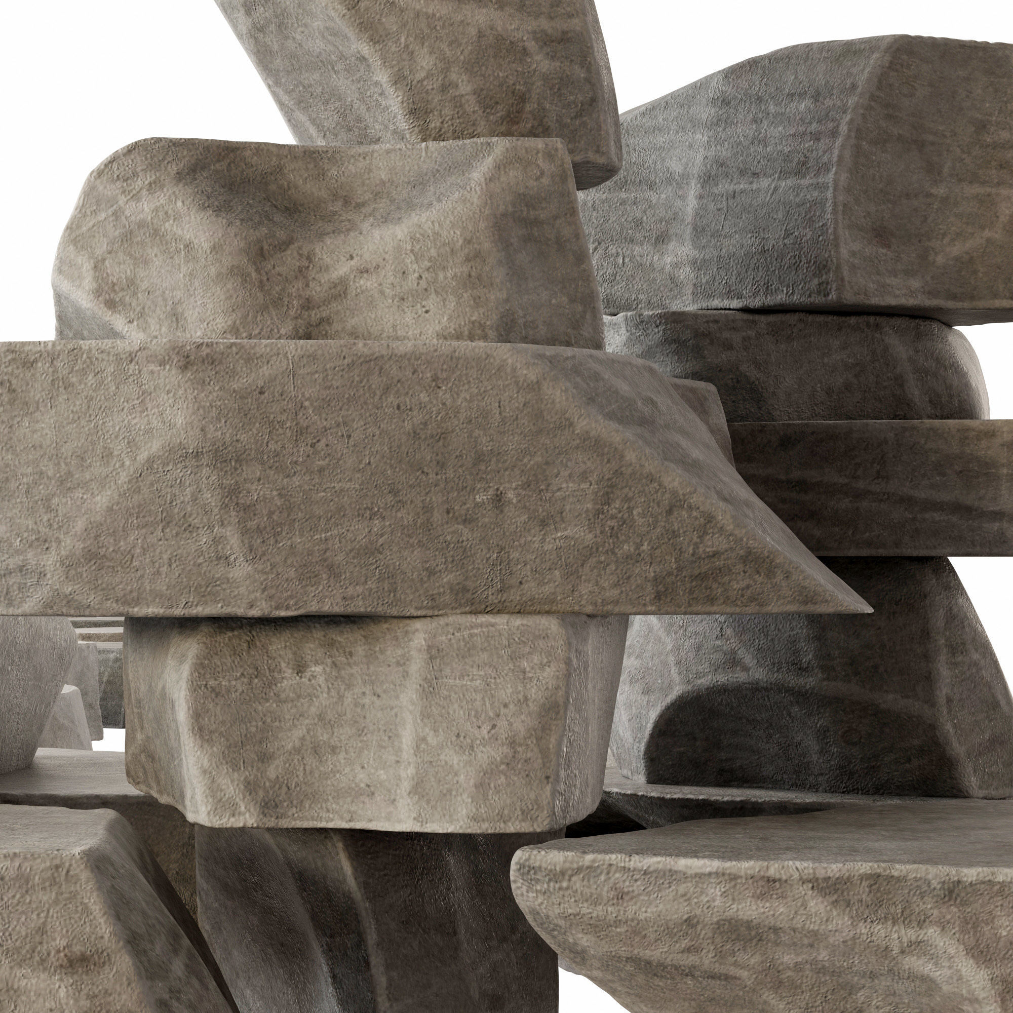 Rock stone plate splinter n1 3D model | CGTrader