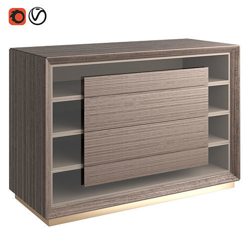Chest of drawers QUADRO DRESSER 3D model