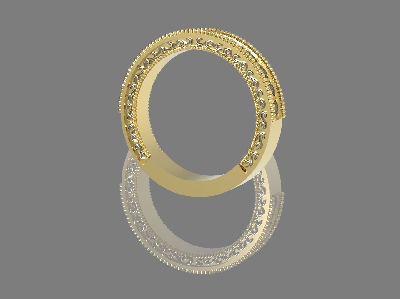 wedding ring 3D print model_5