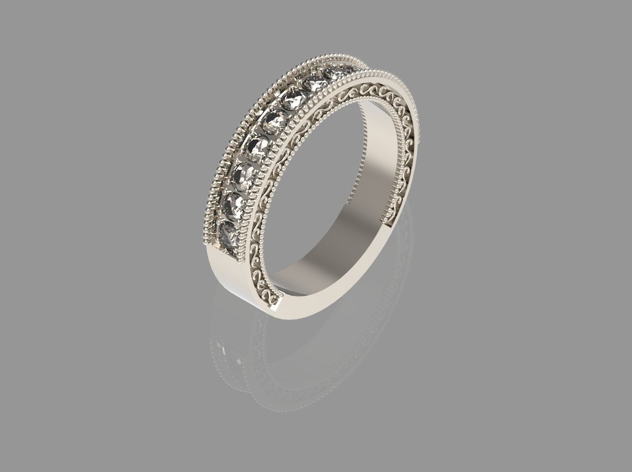 wedding ring 3D print model_6