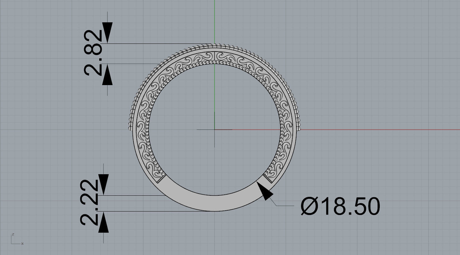 wedding ring 3D print model_8