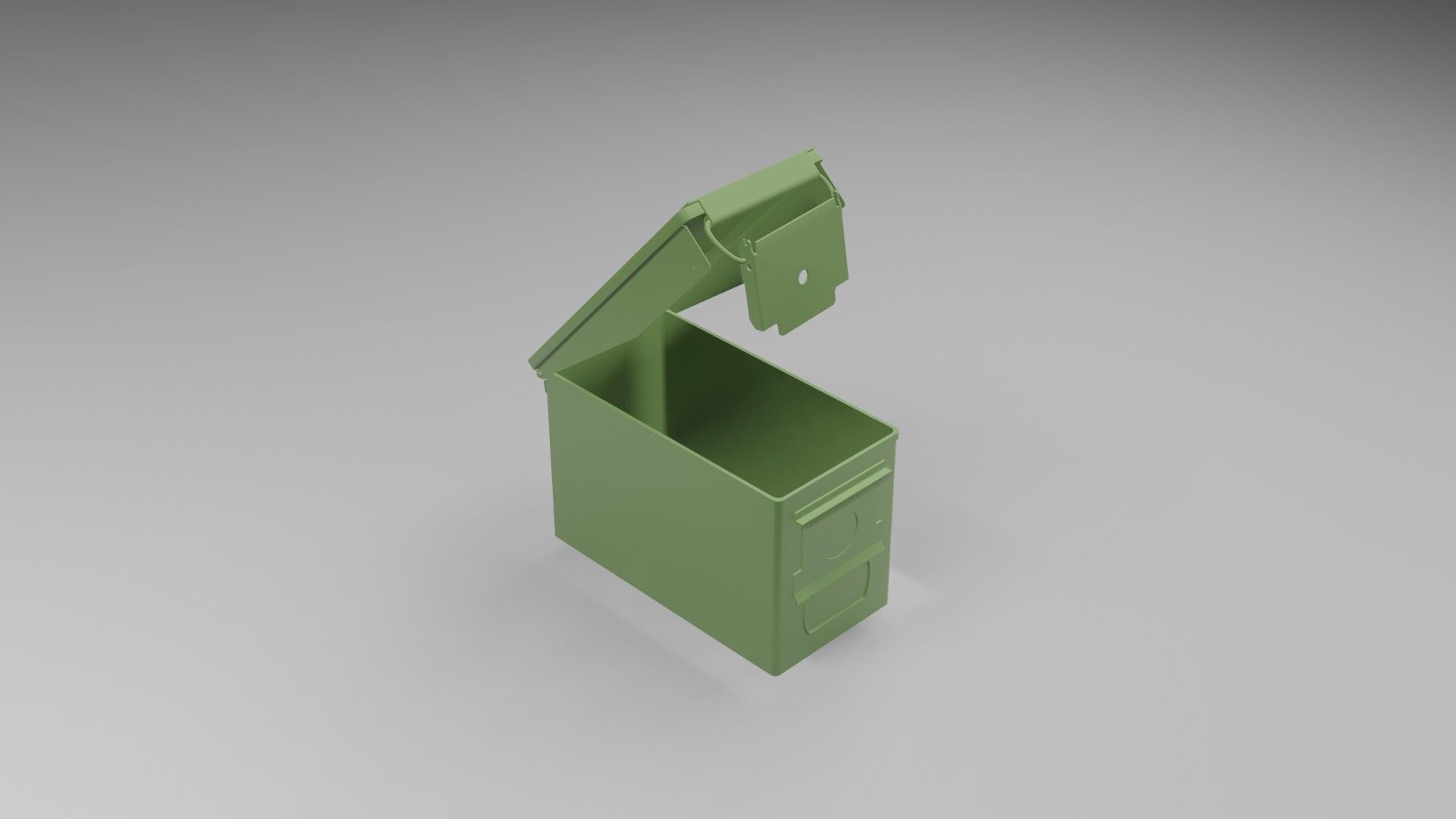Grenade military Box for games and CG projects Low-poly 3D model_5