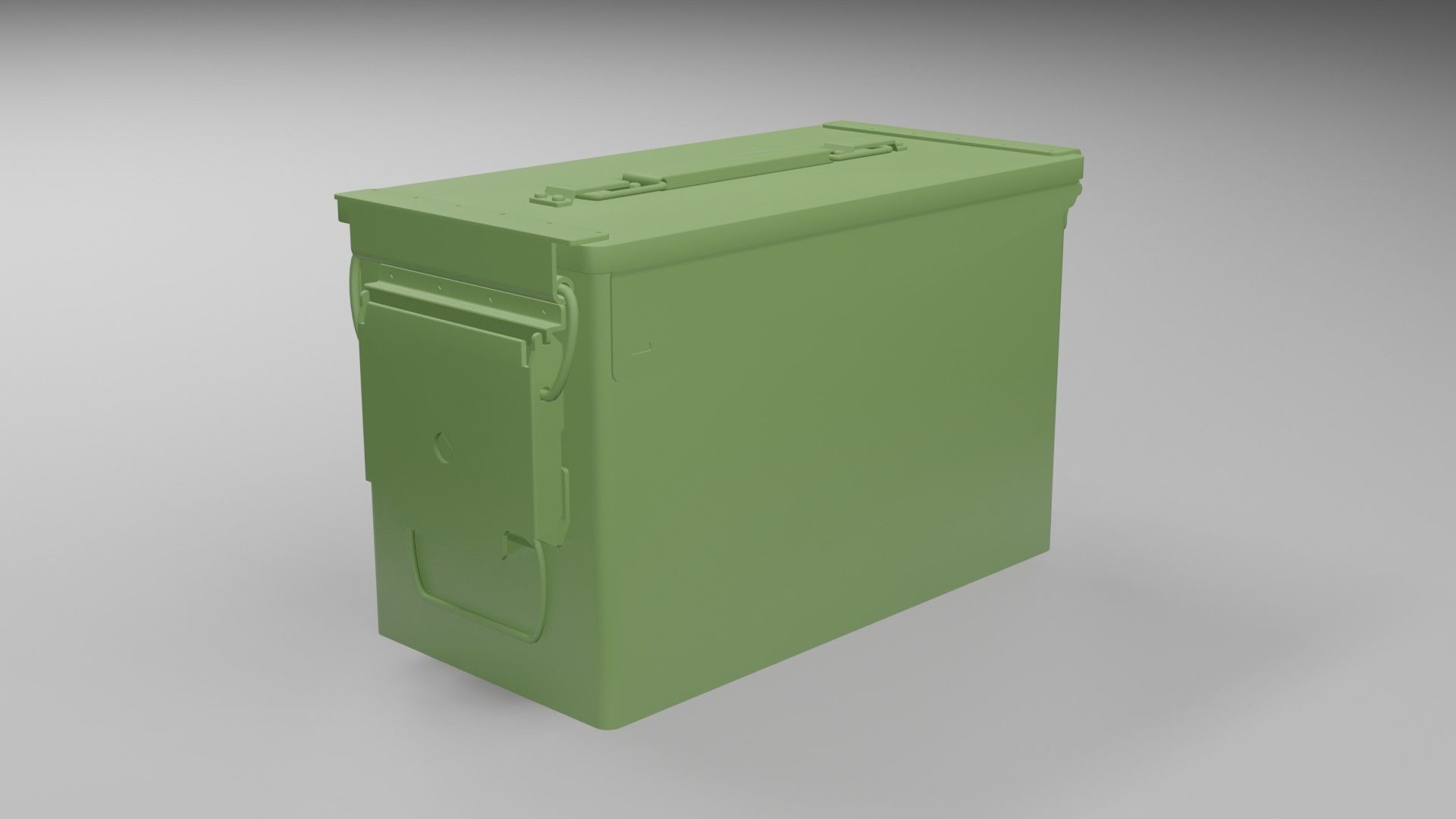 Grenade military Box for games and CG projects Low-poly 3D model_1