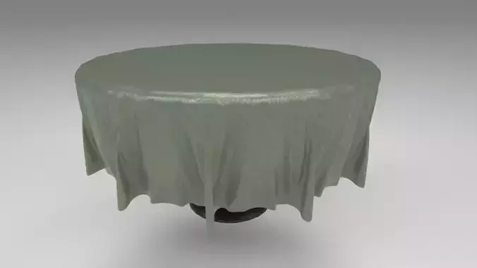 Fancy Table with Cloth 3D model