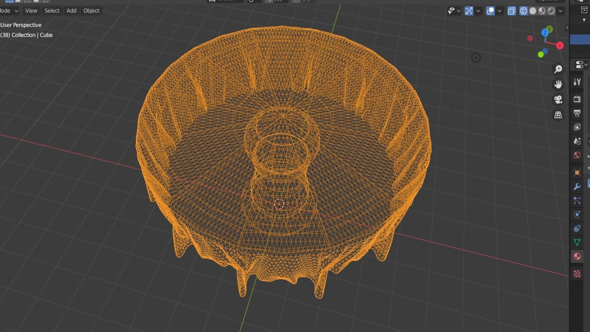 Fancy Table with Cloth 3D model_3