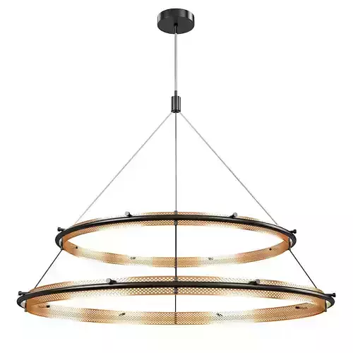 Perforated Double LED Chandelier