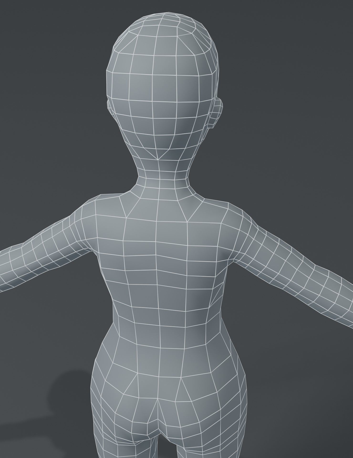 Human Body Base Mesh 3D Model Collection_166