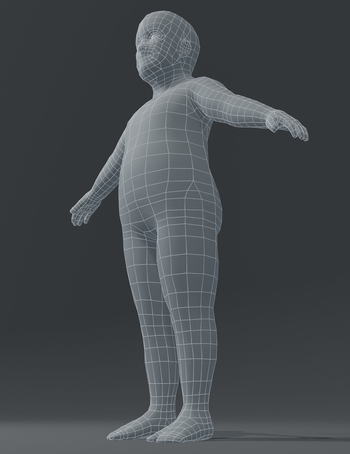 Human Body Base Mesh 3D Model Collection_194