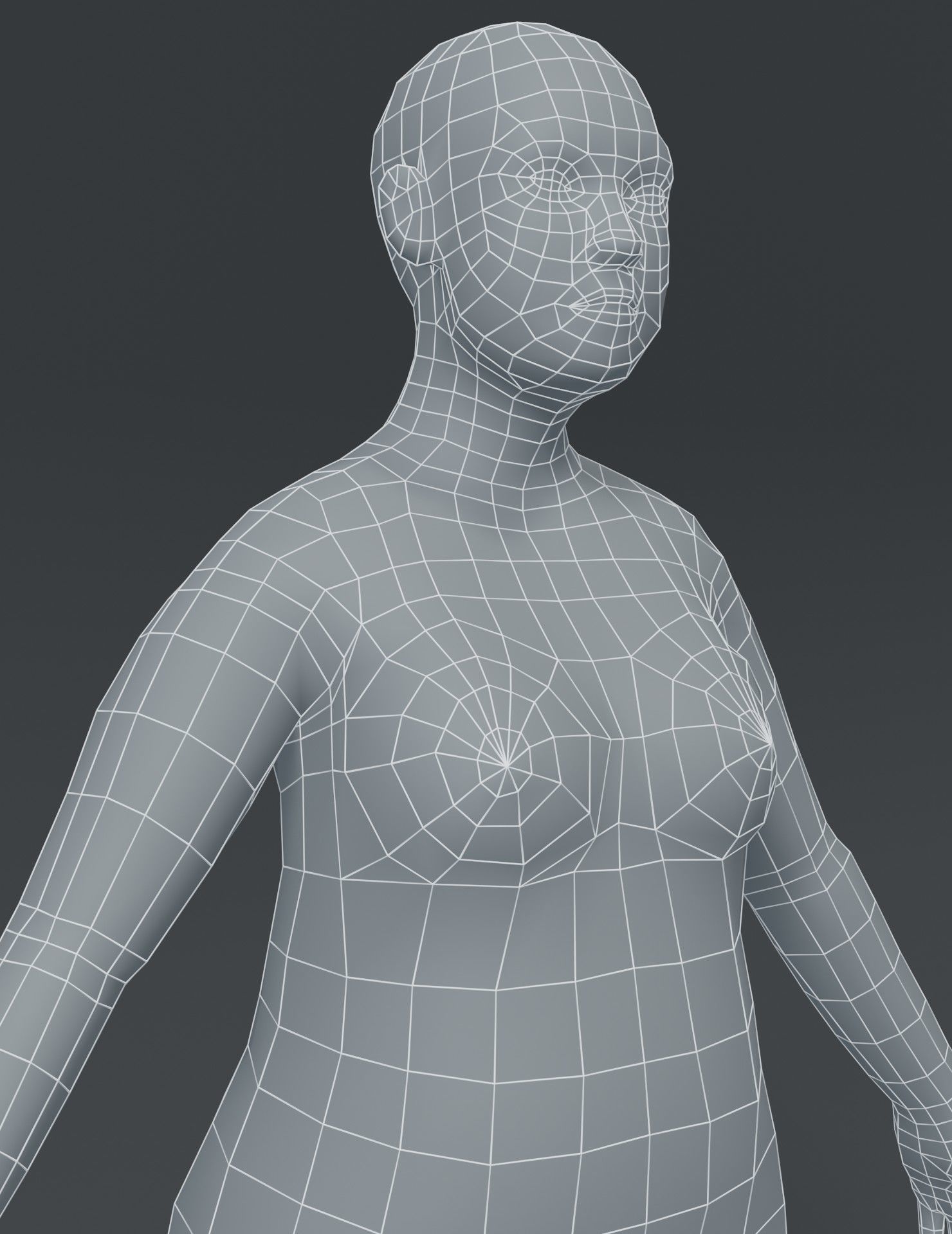 Human Body Base Mesh 3D Model Collection_98