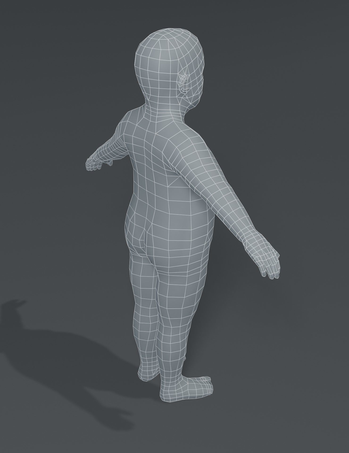Human Body Base Mesh 3D Model Collection_195