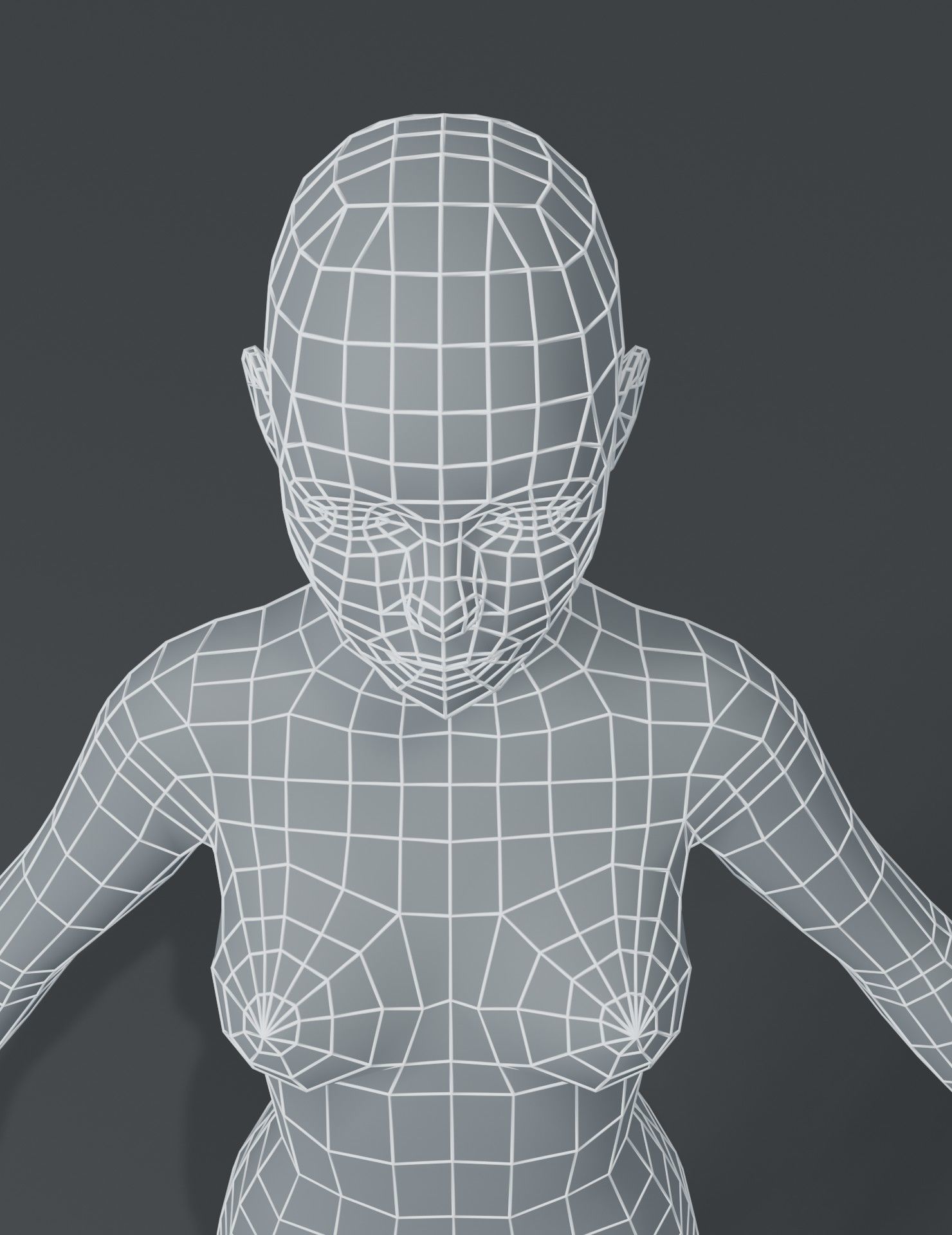 Human Body Base Mesh 3D Model Collection_54