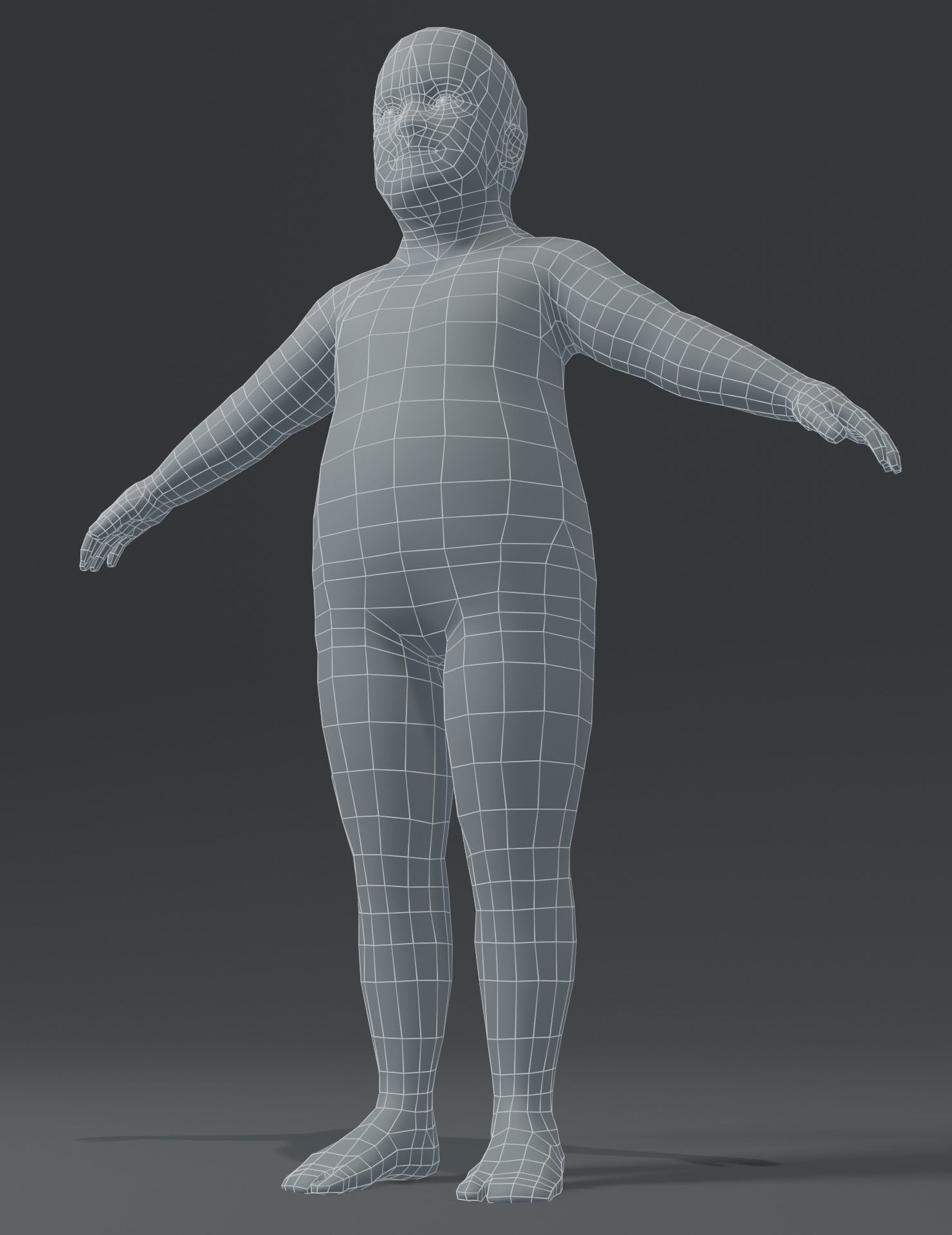 Human Body Base Mesh 3D Model Collection_186