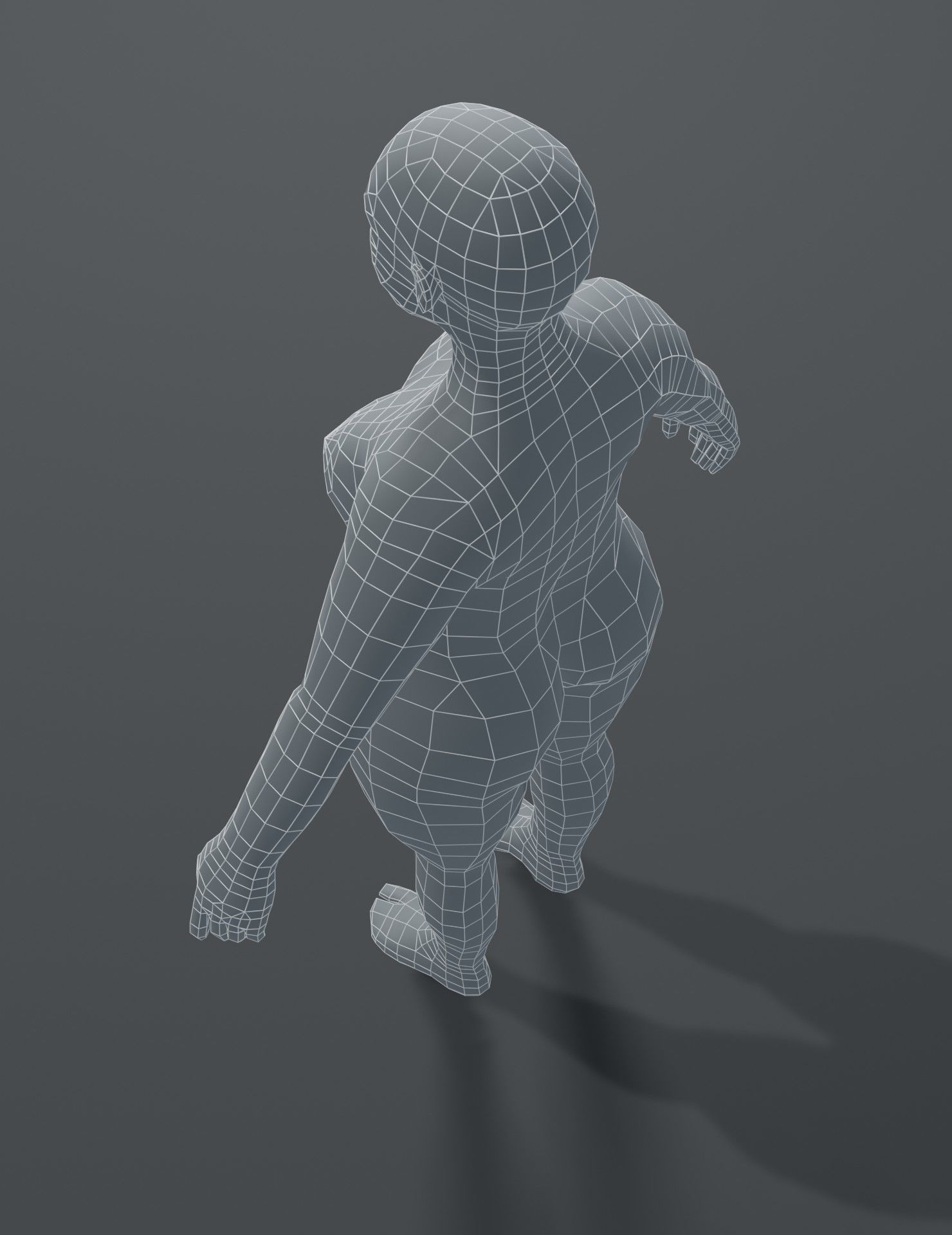 Human Body Base Mesh 3D Model Collection_99