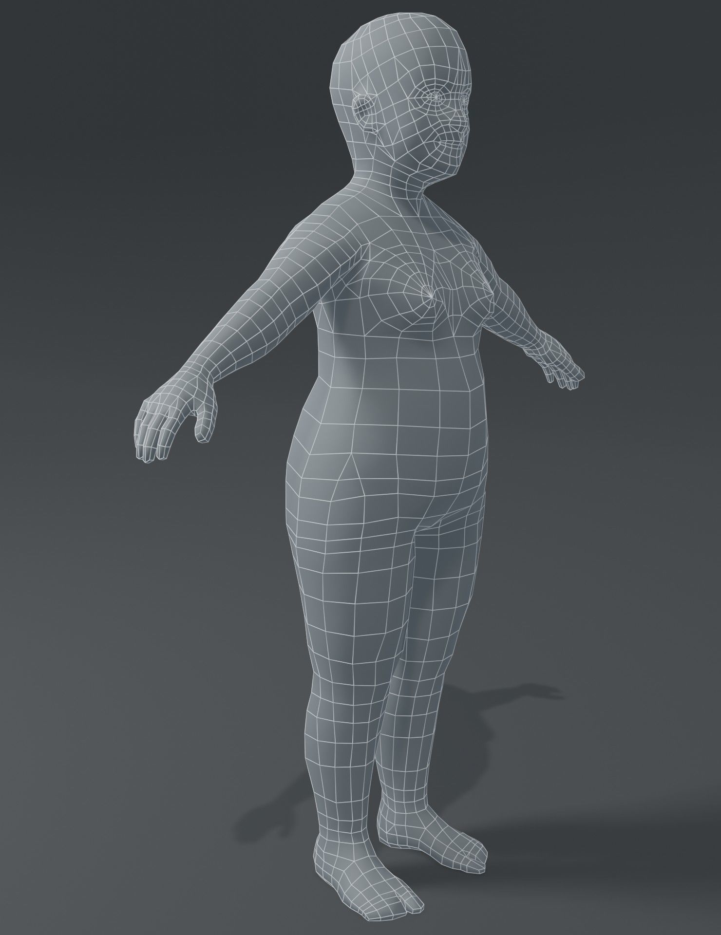 Human Body Base Mesh 3D Model Collection_202