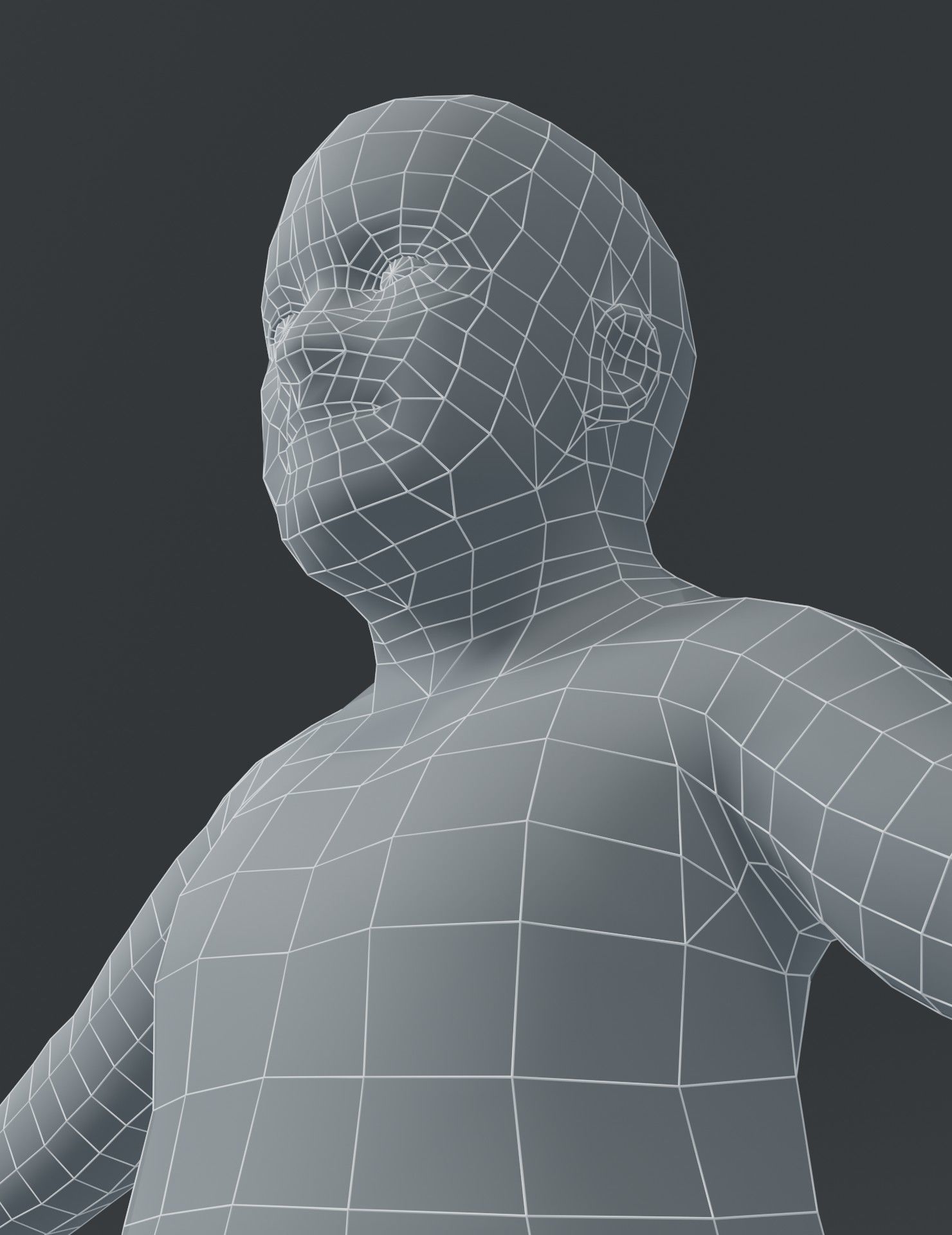 Human Body Base Mesh 3D Model Collection_193