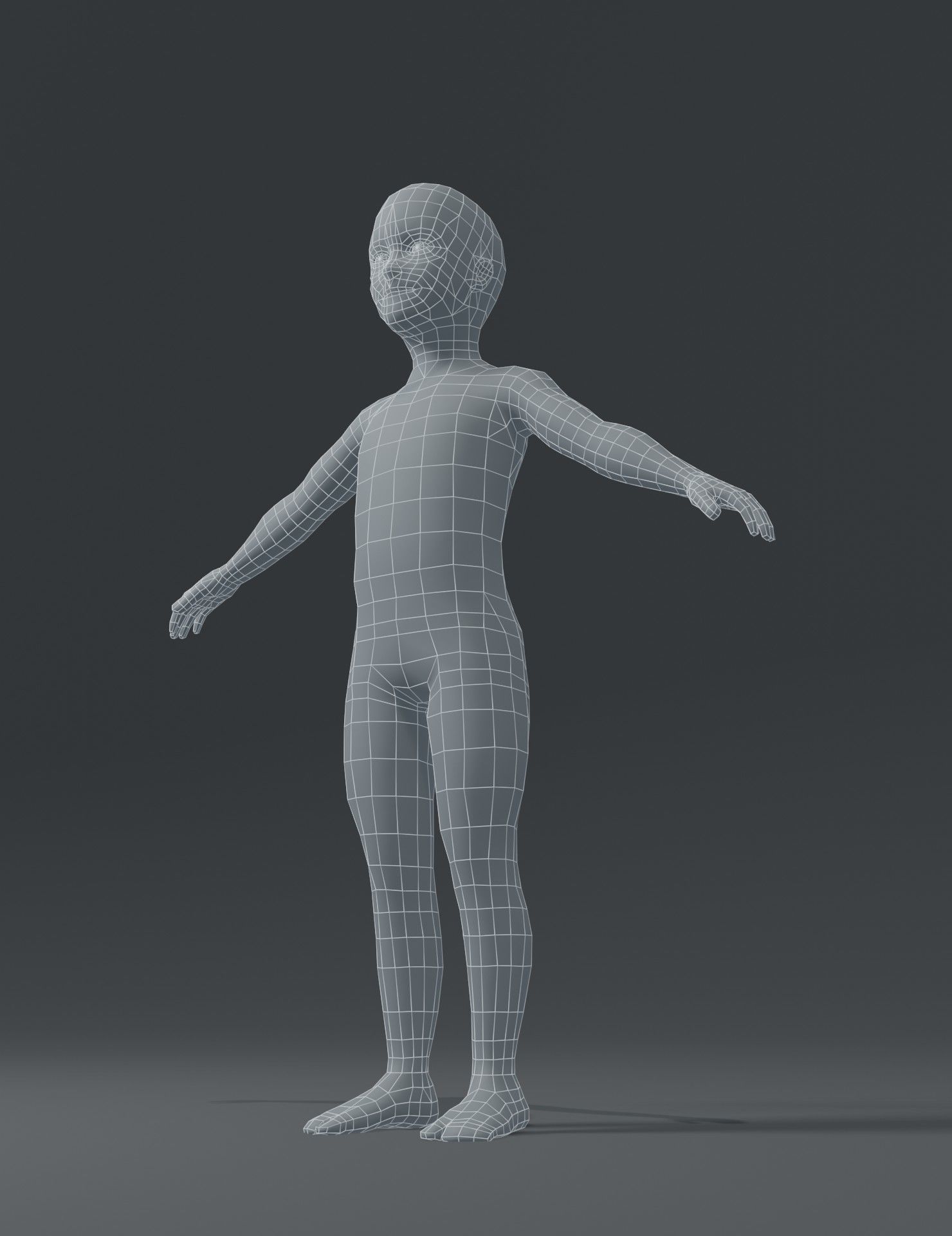 Human Body Base Mesh 3D Model Collection_152