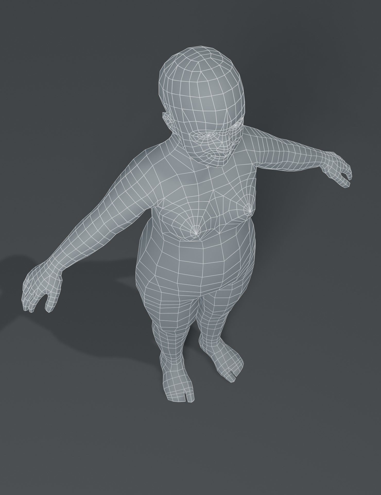 Human Body Base Mesh 3D Model Collection_199