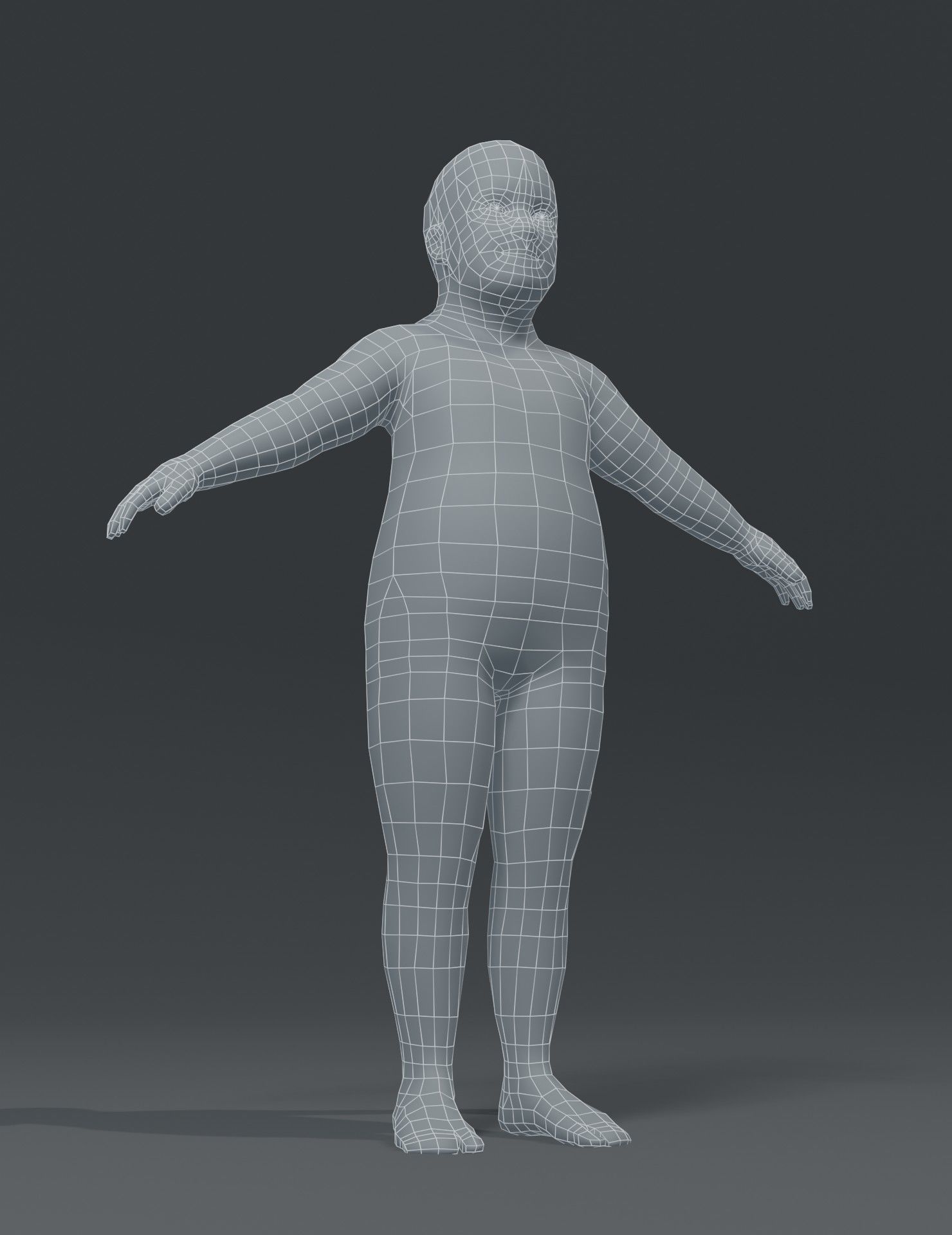 Human Body Base Mesh 3D Model Collection_196