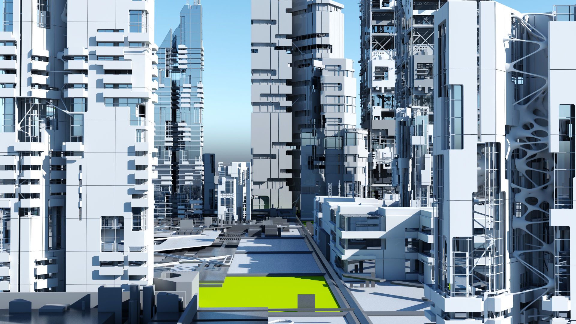 Sci-Fi Tech City 3D model_7