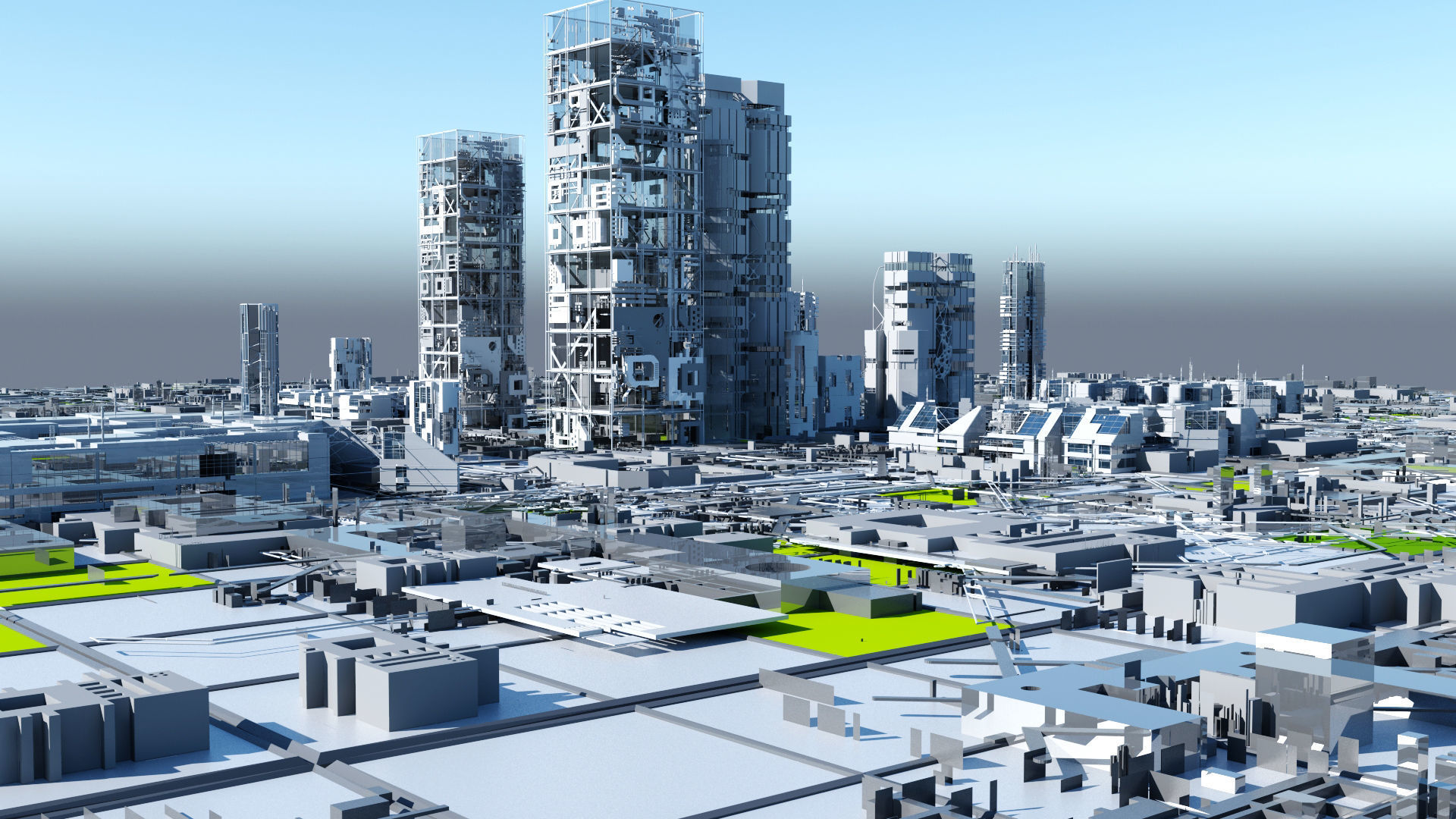 Sci-Fi Tech City 3D model_6