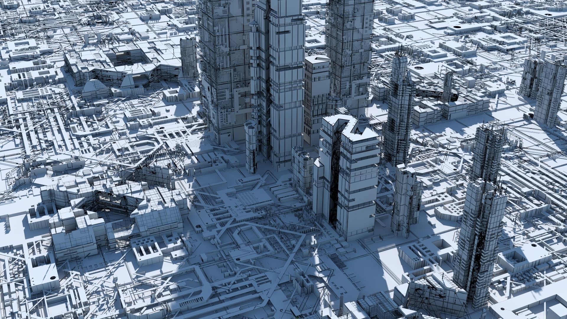 Sci-Fi Tech City 3D model_13