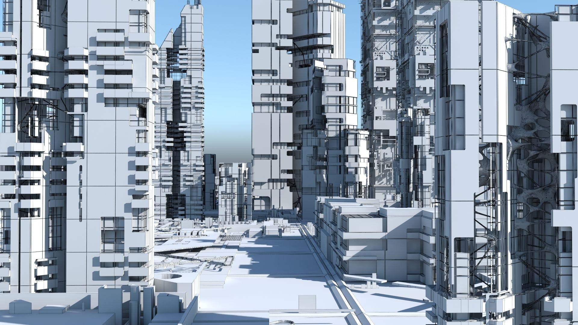 Sci-Fi Tech City 3D model_14