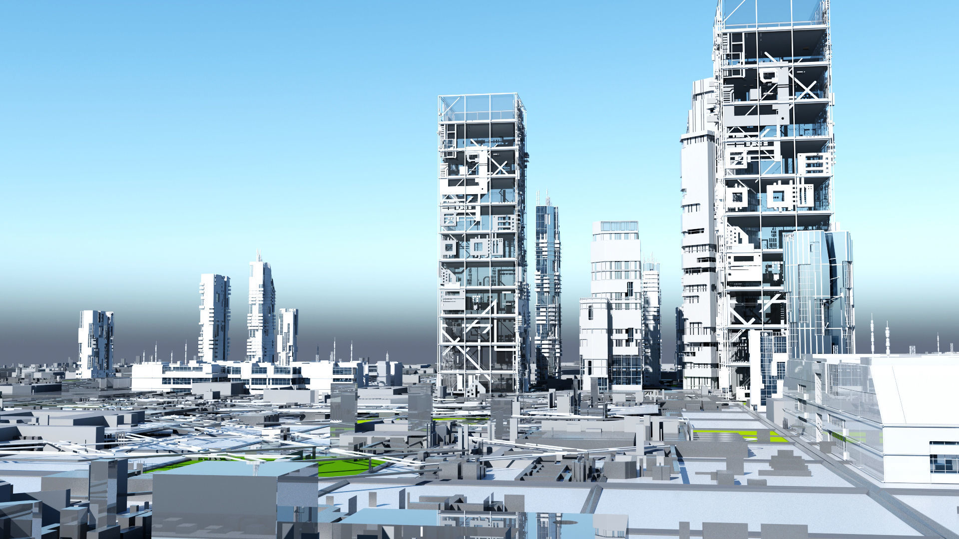 Sci-Fi Tech City 3D model_11