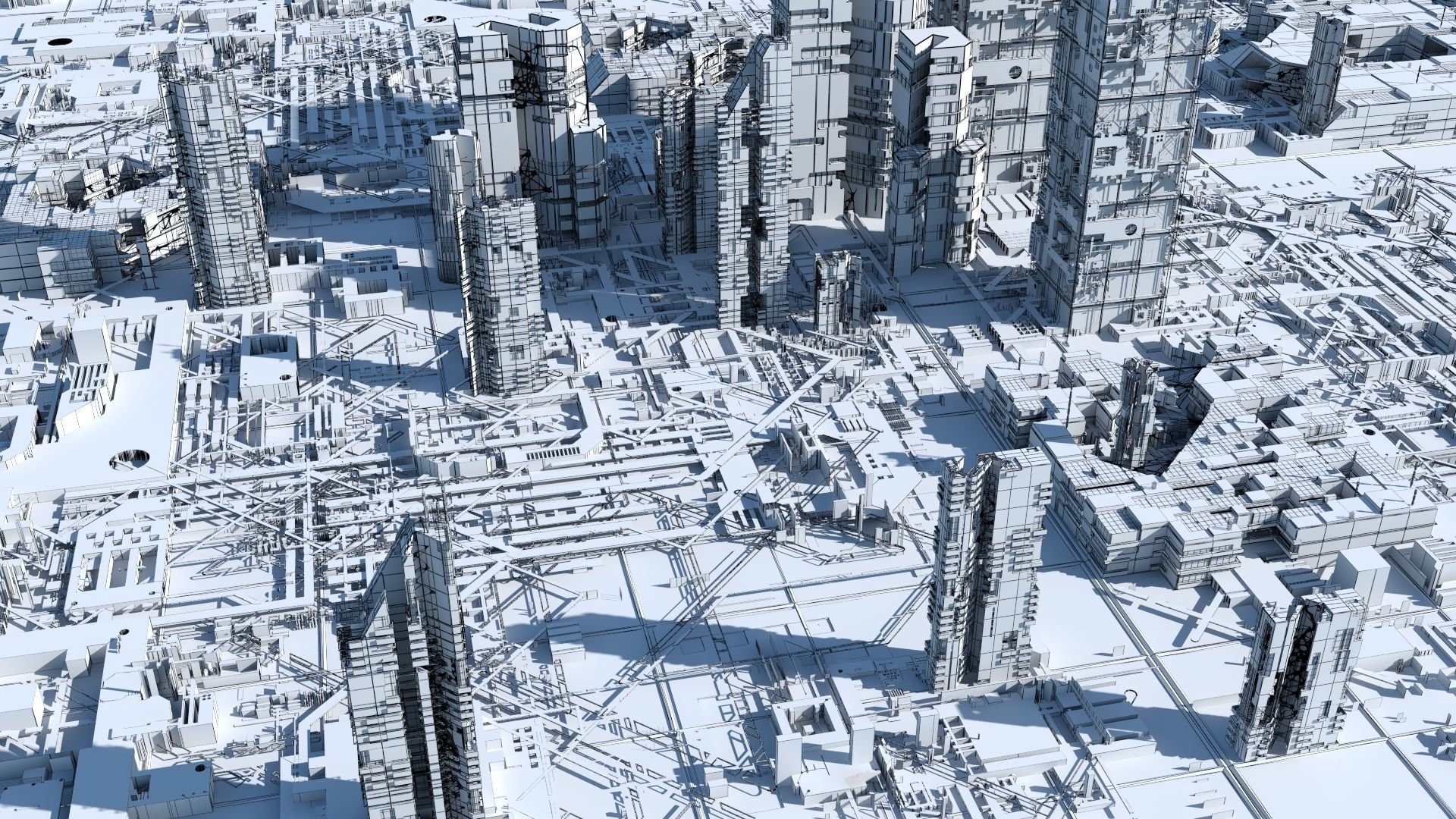 Sci-Fi Tech City 3D model_12