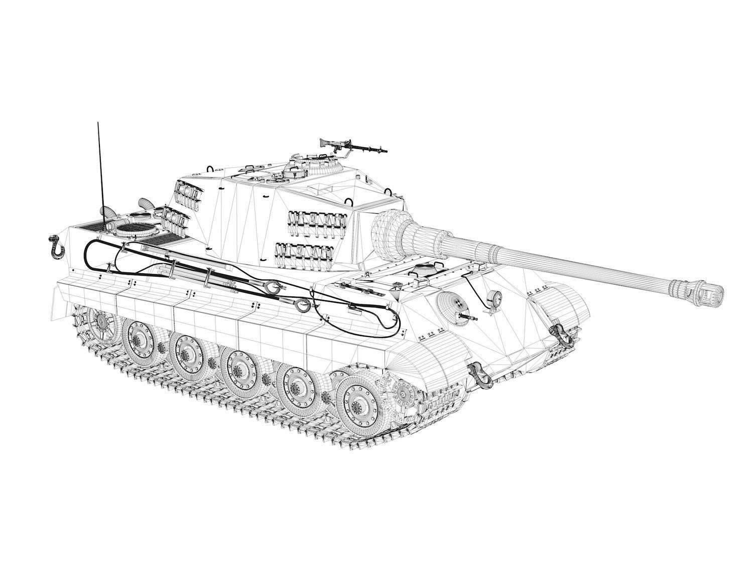 Panzerkampfwagen VI - Ausf B - King Tiger  3D model_12