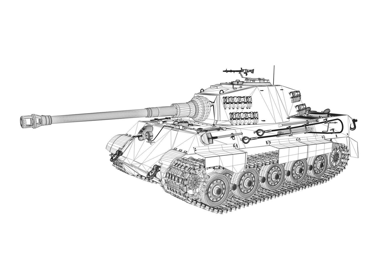 Panzerkampfwagen VI - Ausf B - King Tiger  3D model_11