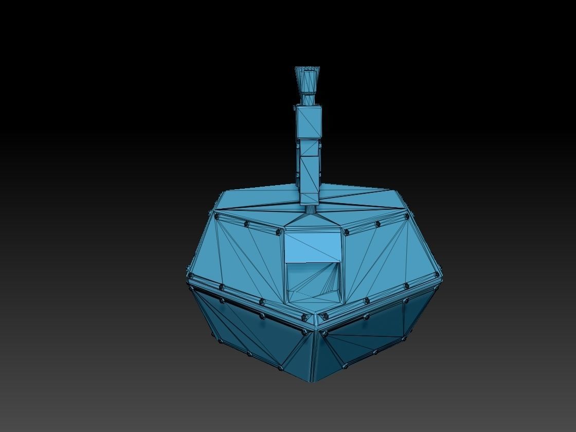 Tank Box Gun Turret 3D print model_3