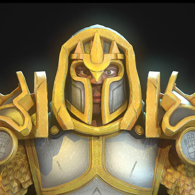 Paladin Low-poly 3D model_0