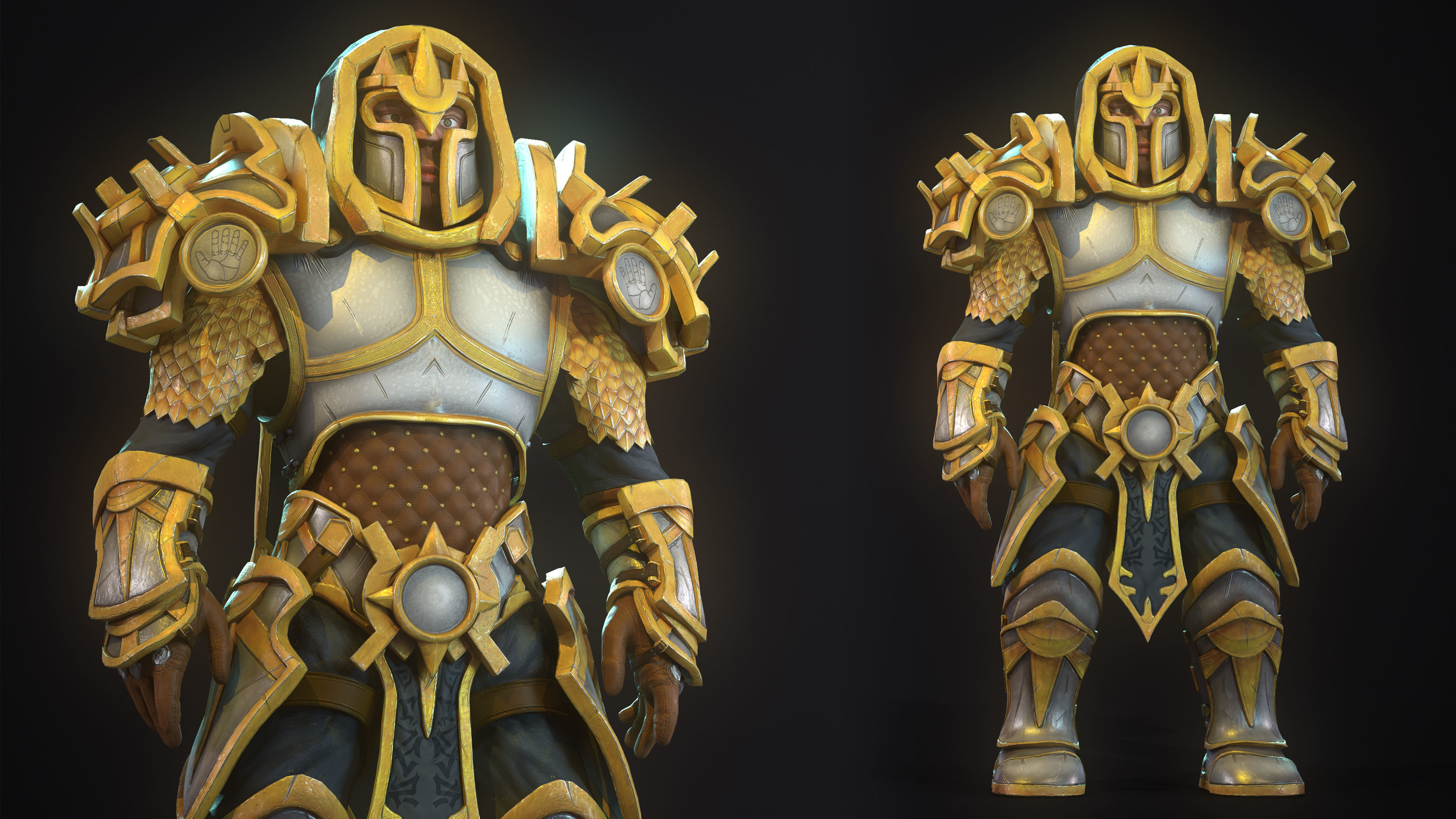 Paladin Low-poly 3D model_4
