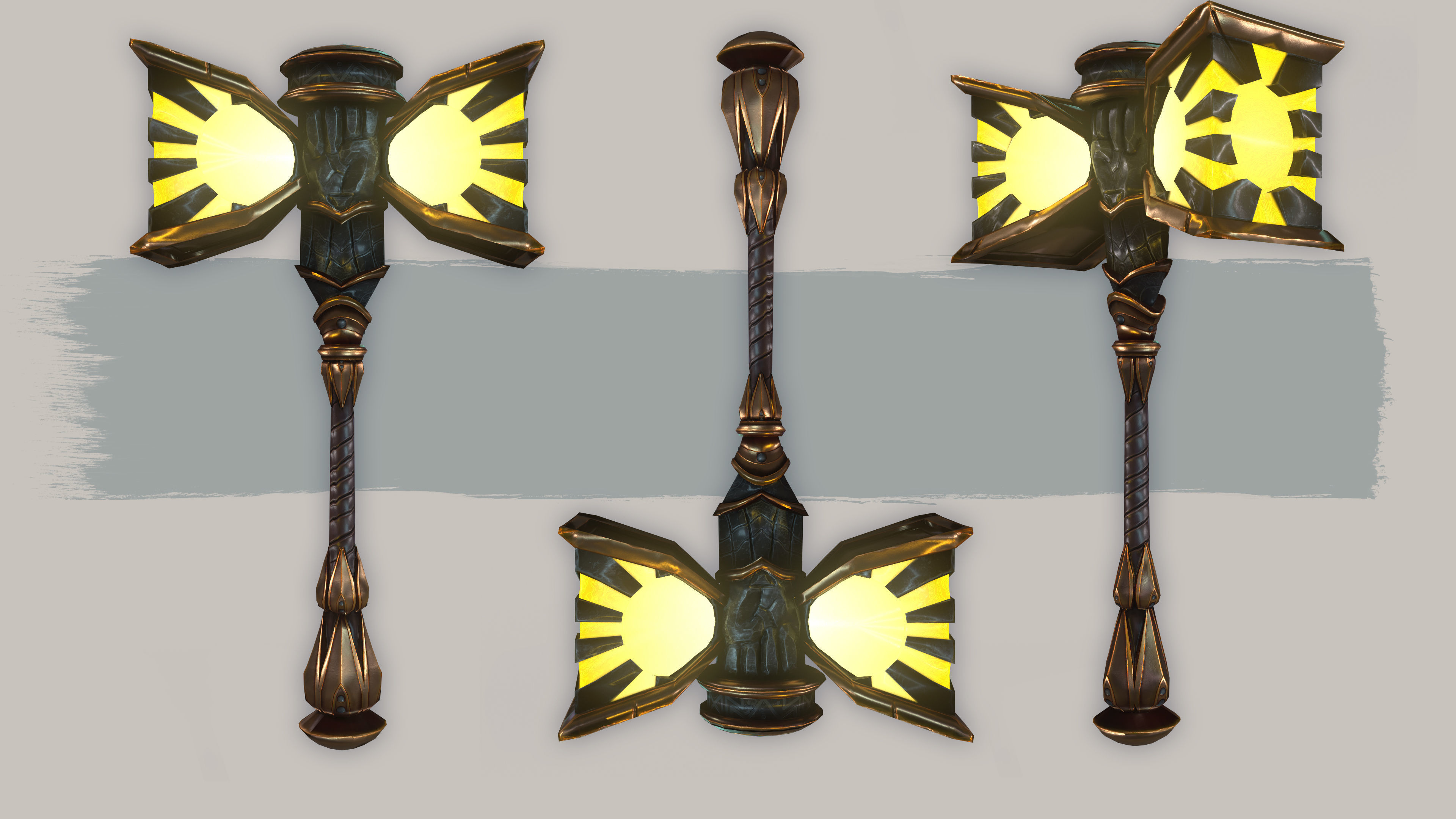 Paladin Low-poly 3D model_8