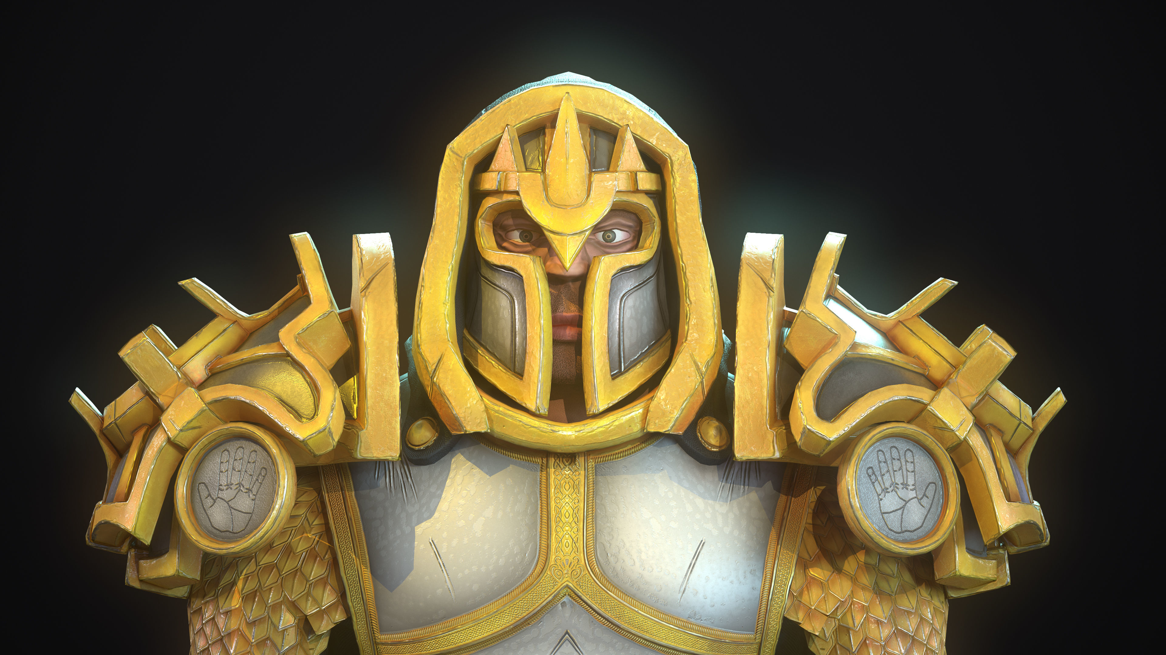 Paladin Low-poly 3D model_3