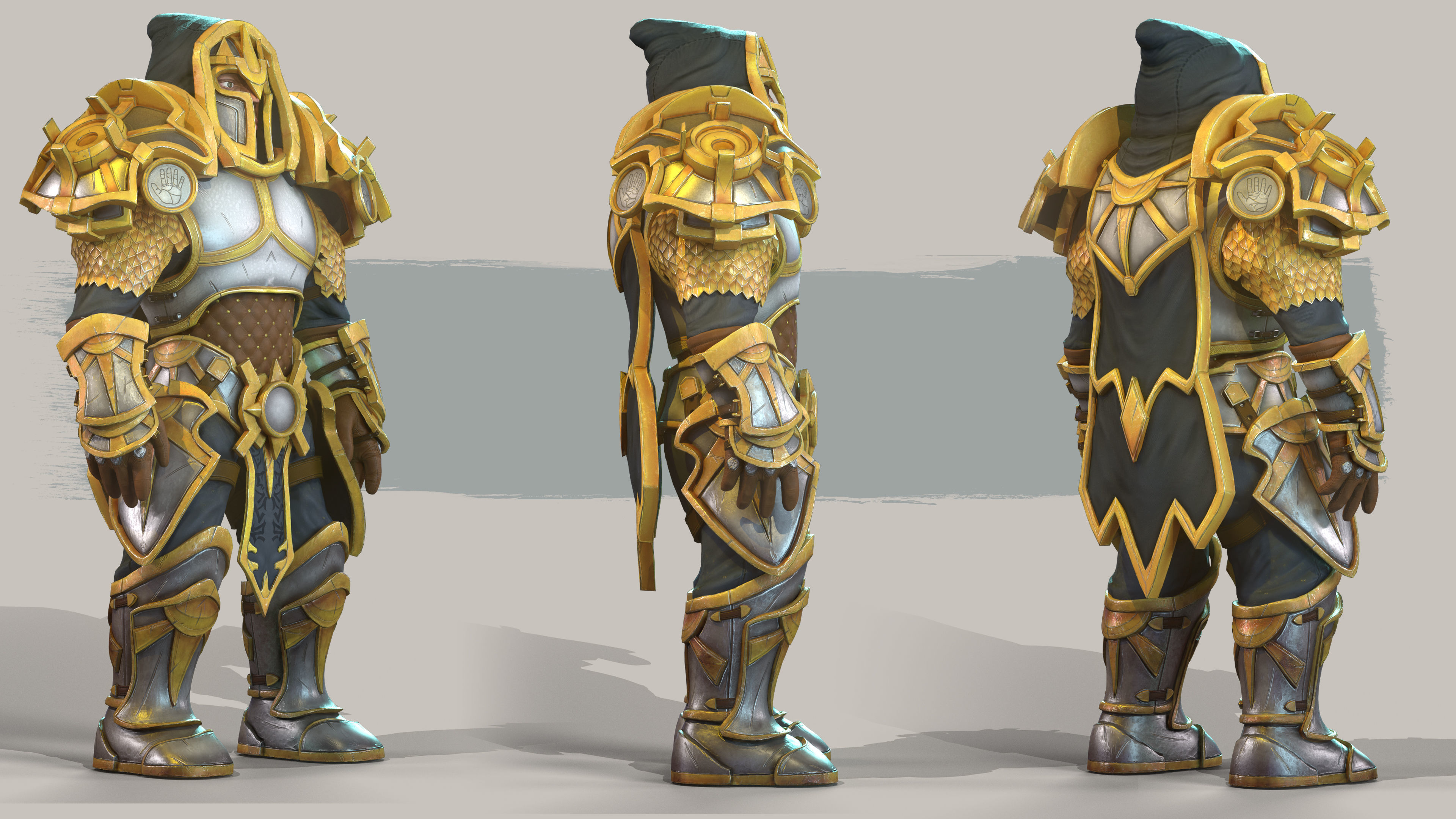 Paladin Low-poly 3D model_6
