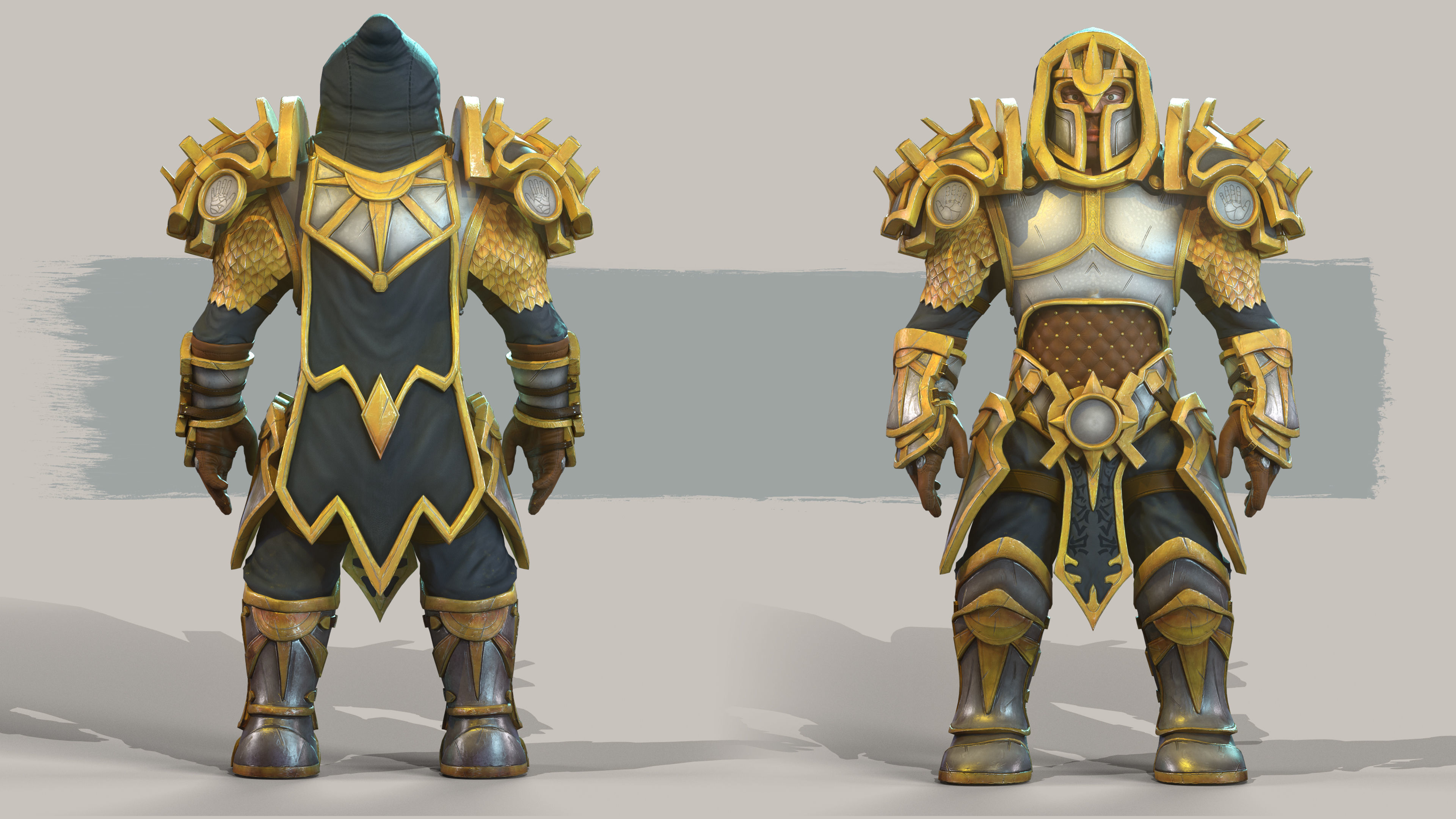 Paladin Low-poly 3D model_7