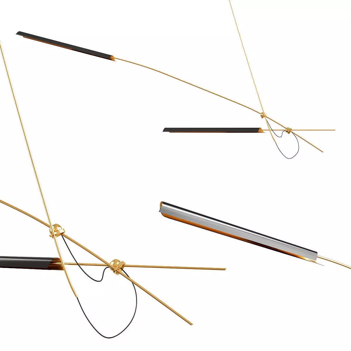 Otto Two Arm Pendant No 444 by David Weeks Studio Low-poly 3D model_0