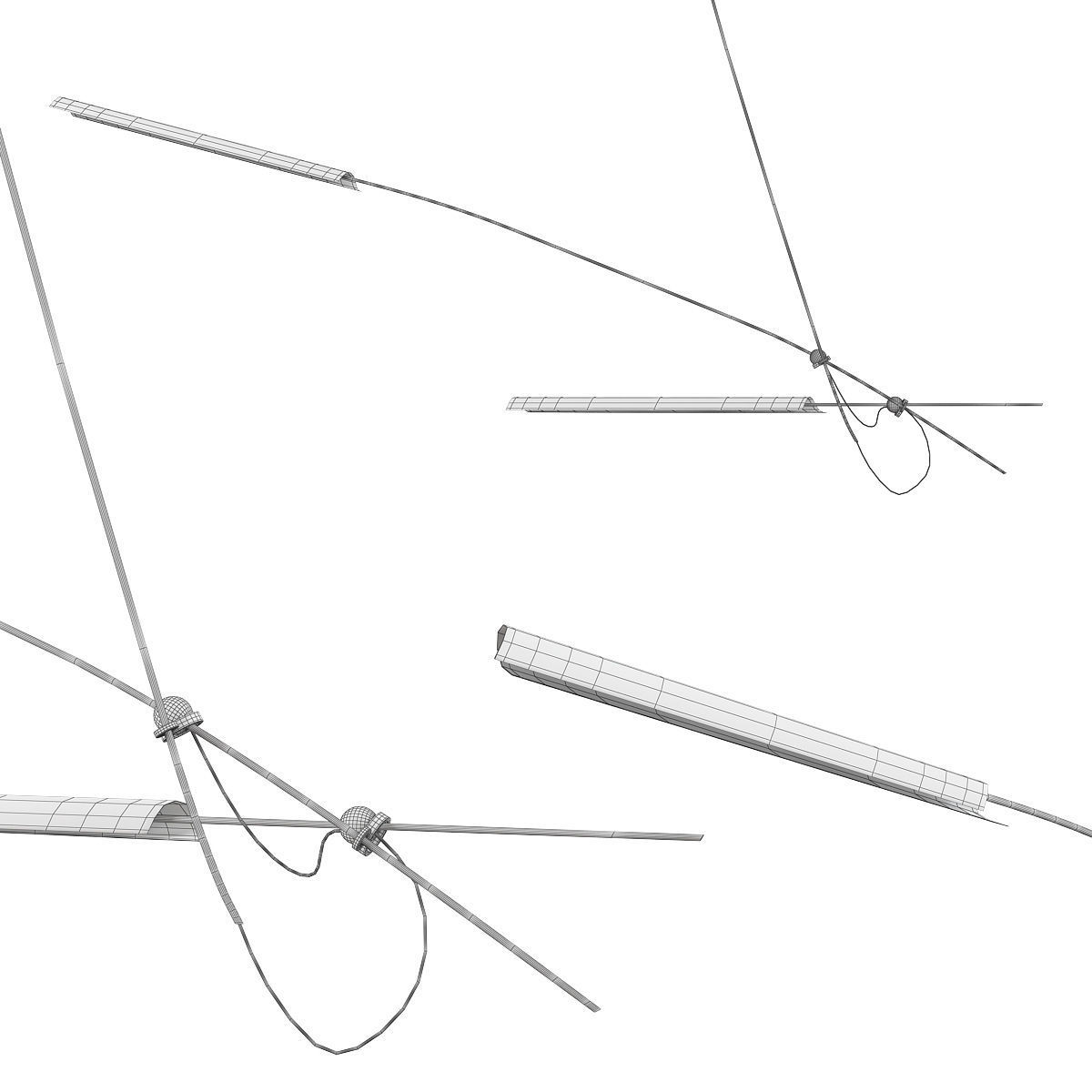 Otto Two Arm Pendant No 444 by David Weeks Studio Low-poly 3D model_1