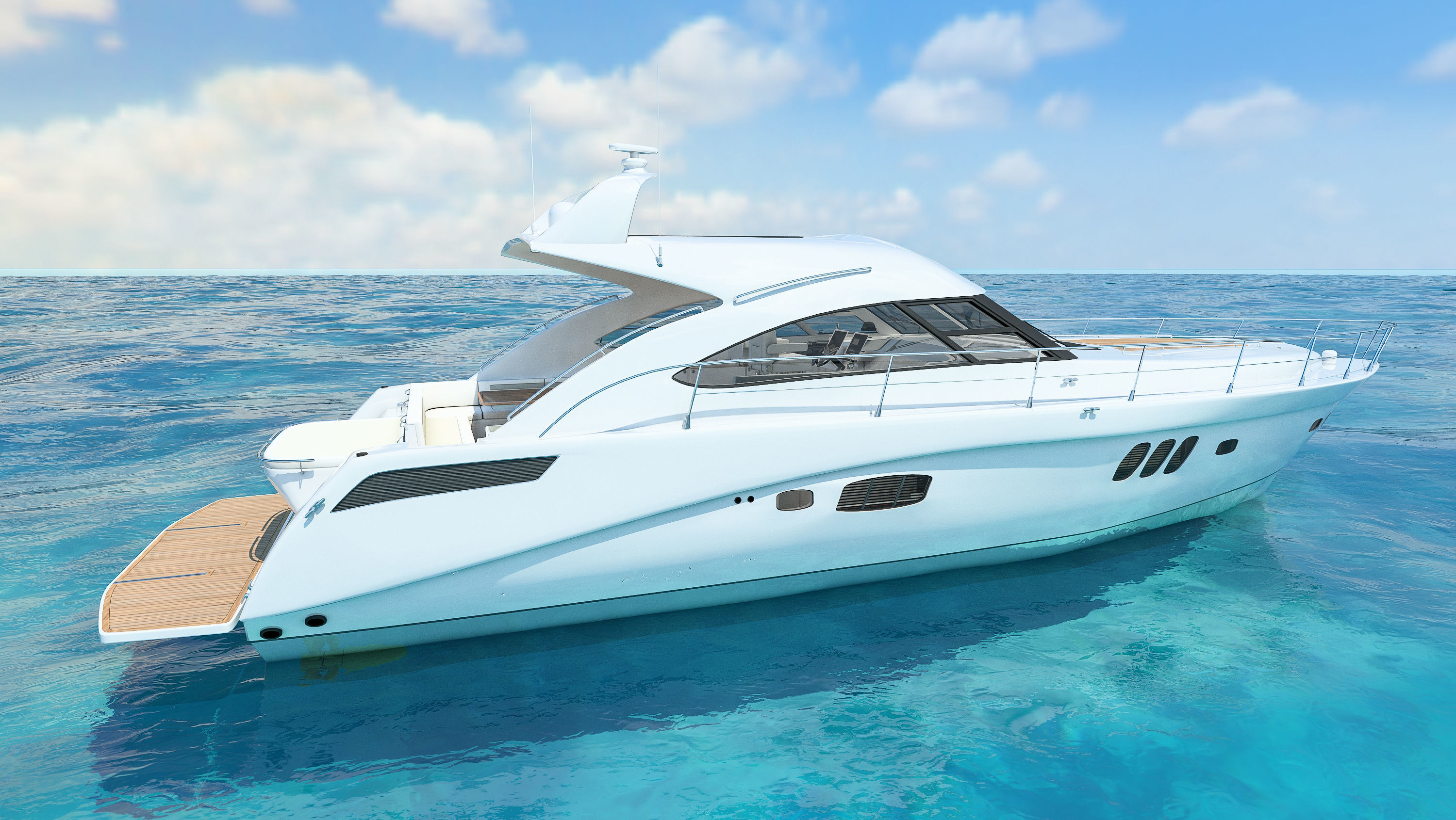 Searay Sundancer 540 2012 full interior 3D model_25