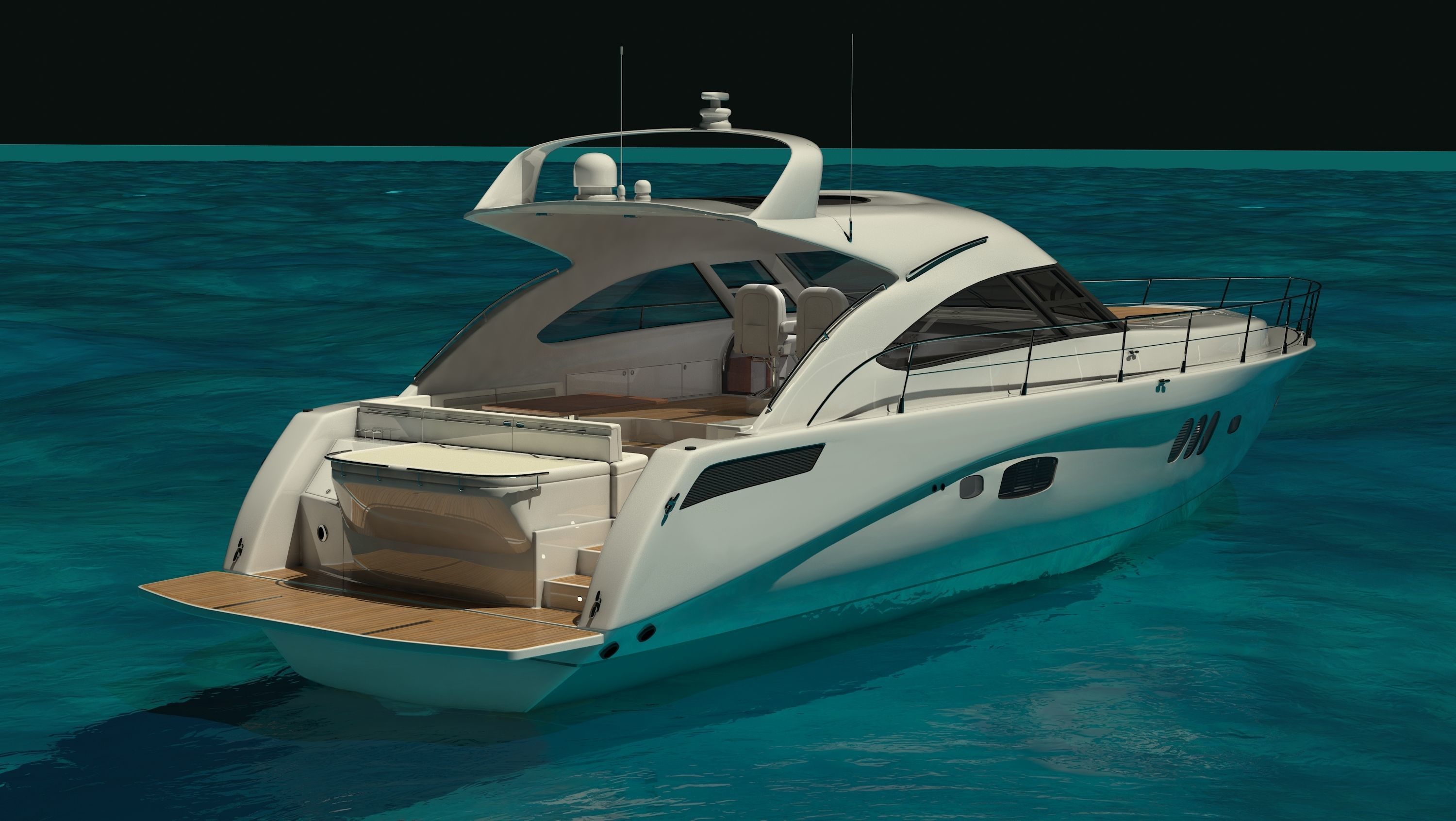 Searay Sundancer 540 2012 full interior 3D model_17