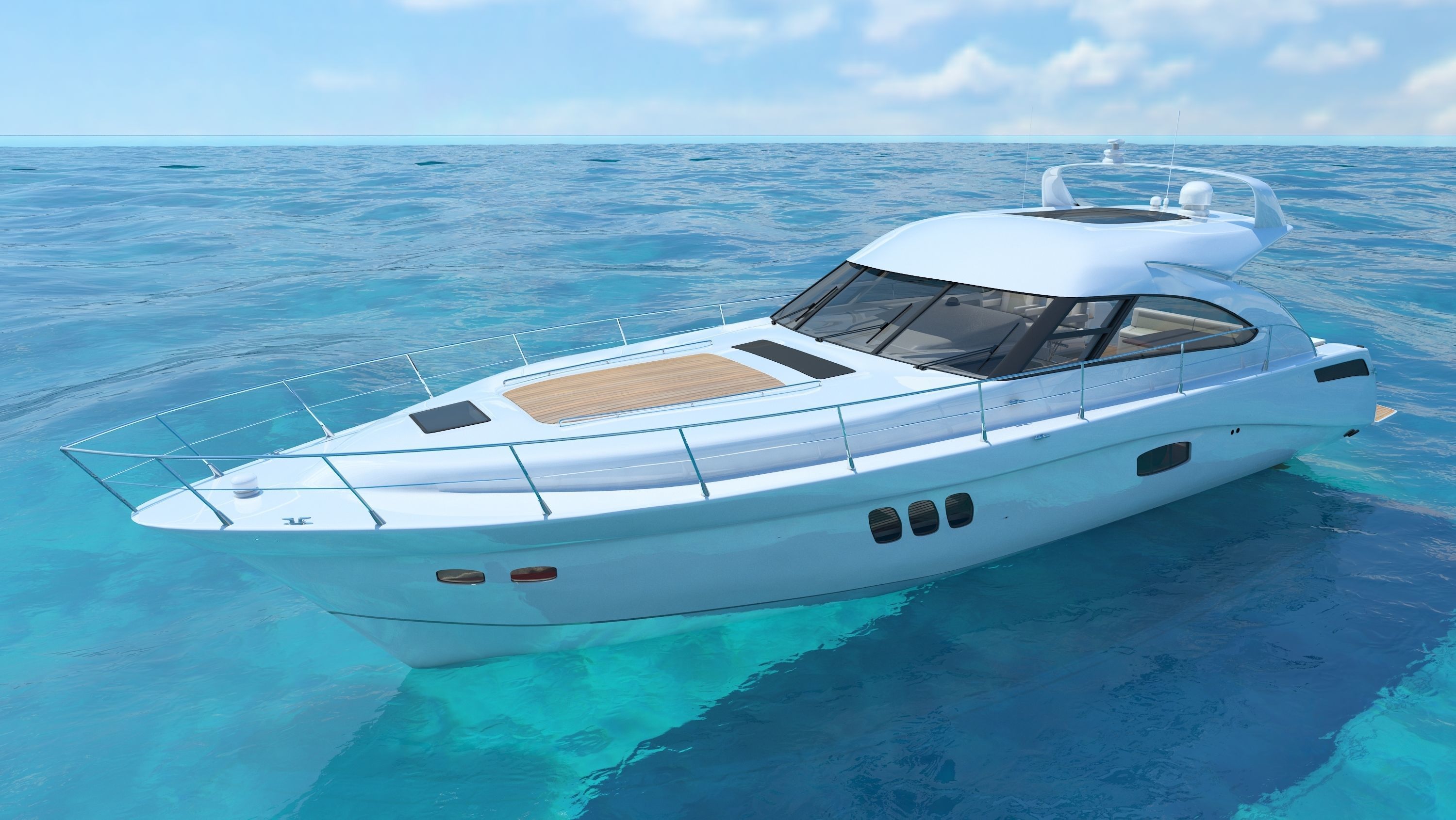Searay Sundancer 540 2012 full interior 3D model_3