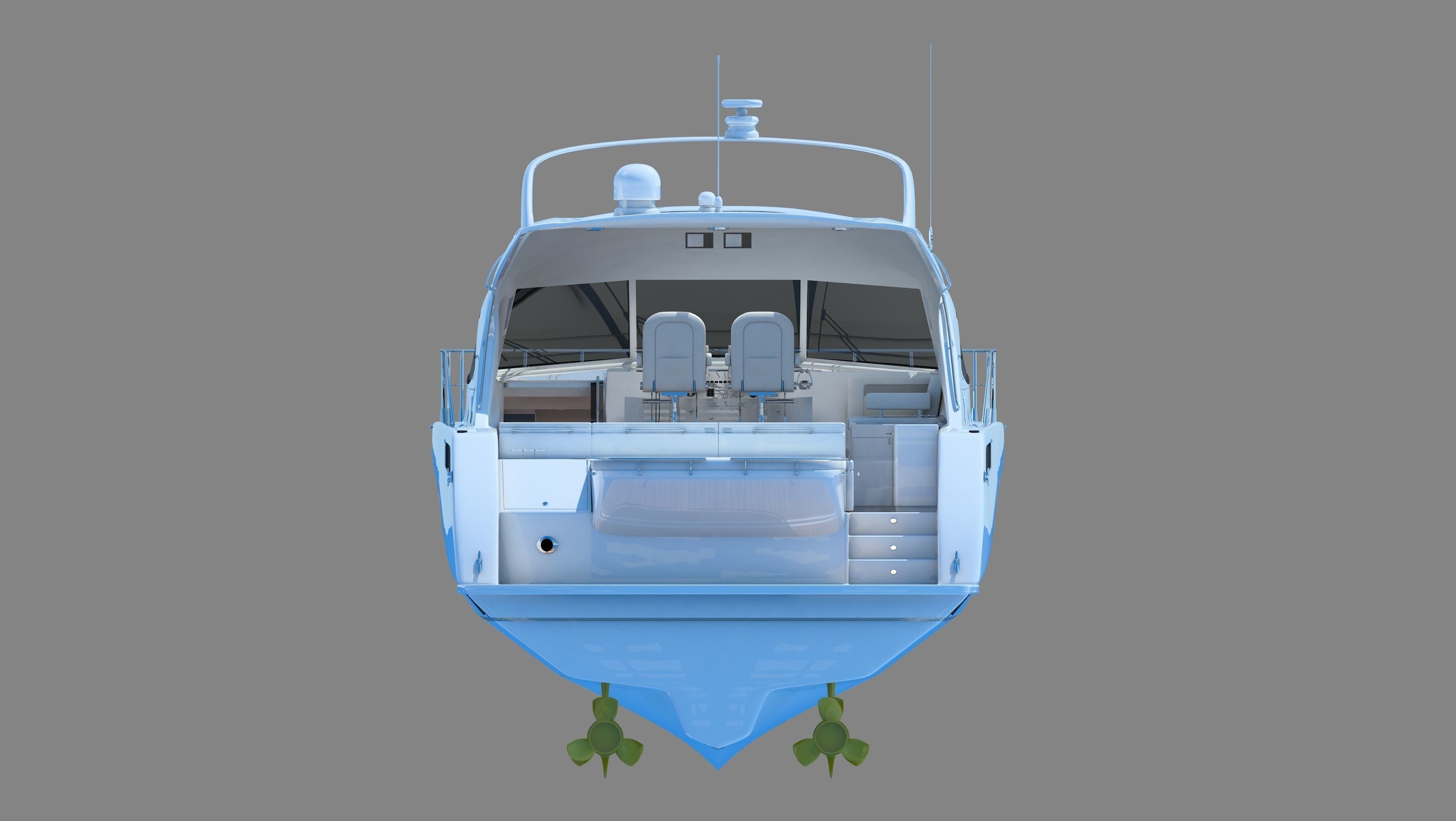 Searay Sundancer 540 2012 full interior 3D model_14