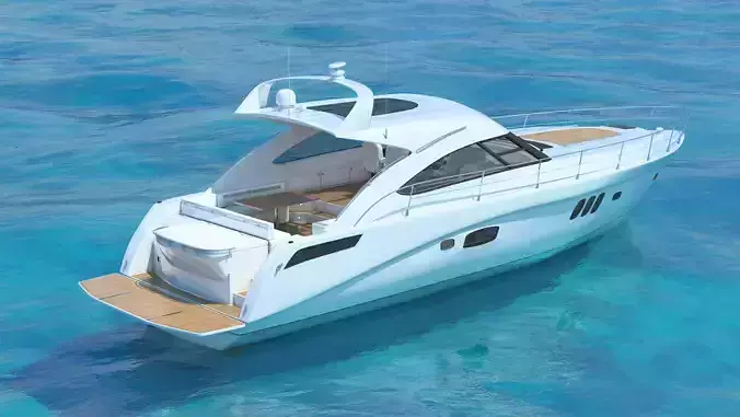 Searay Sundancer 540 2012 full interior 3D model