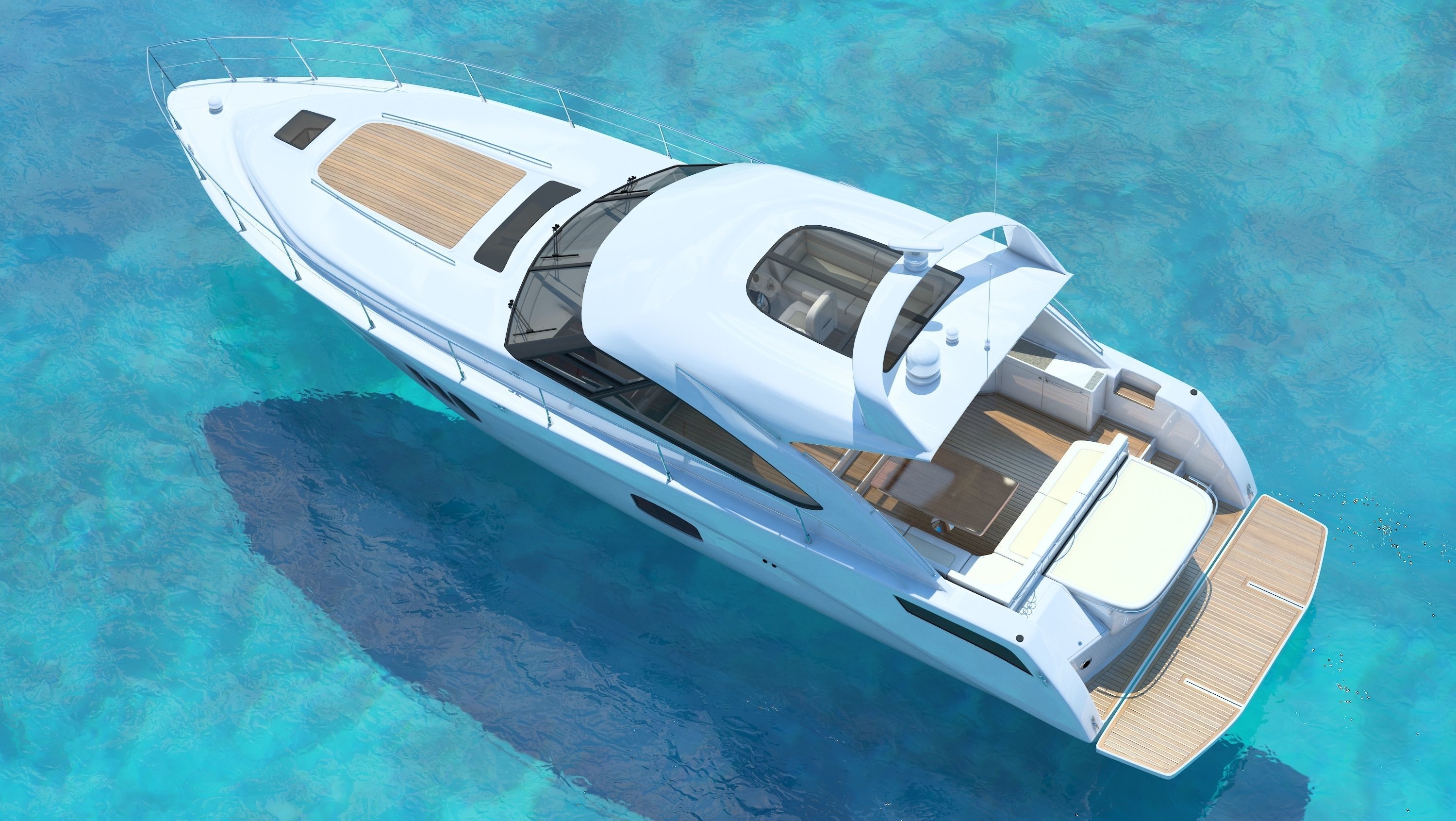 Searay Sundancer 540 2012 full interior 3D model_5