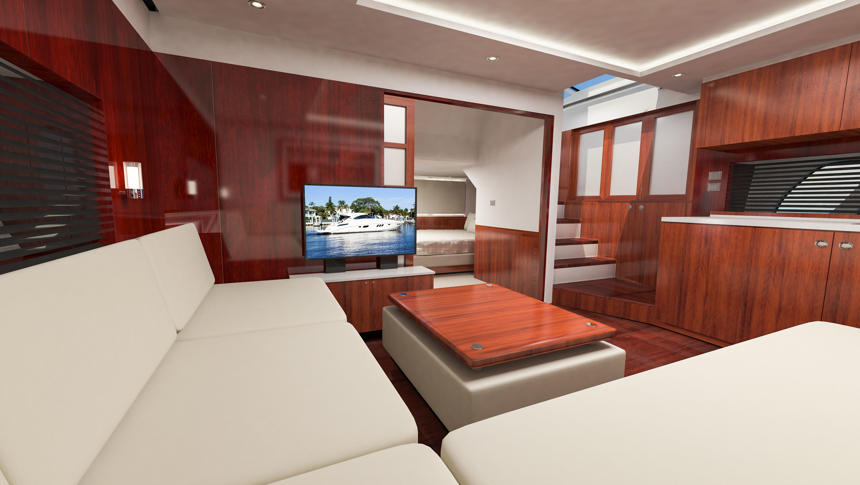 Searay Sundancer 540 2012 full interior 3D model_18