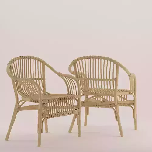 Rattan chairs 3D model