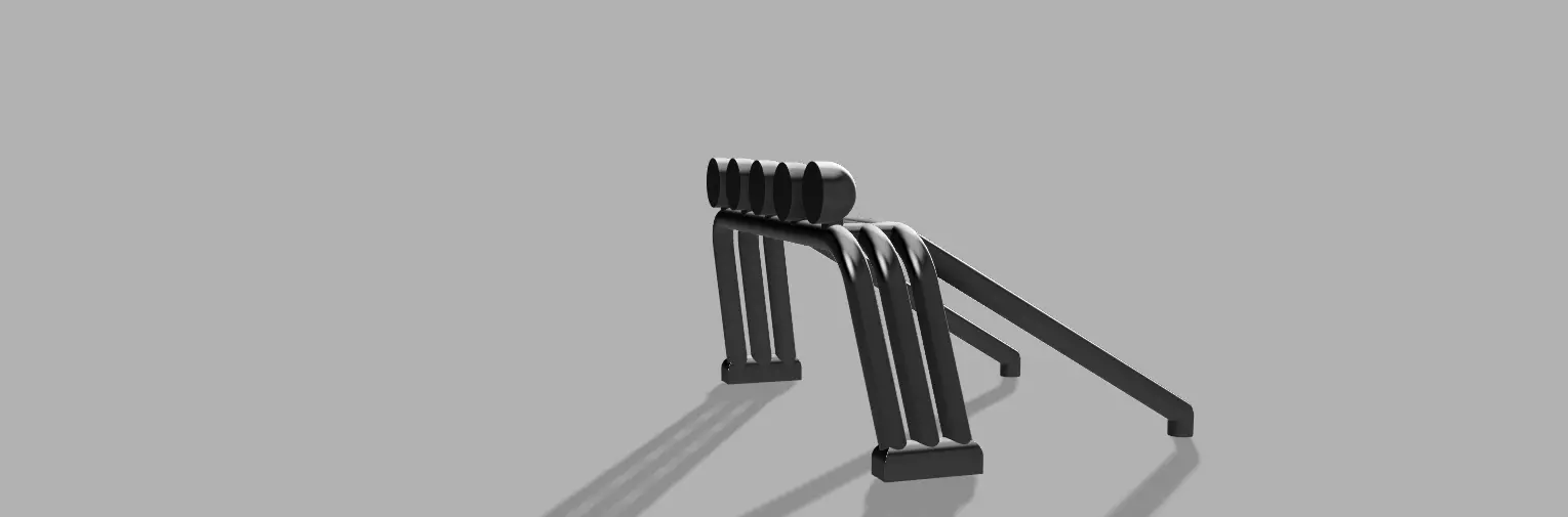 Roll bar for rc crawler with separated ligts 3D print model